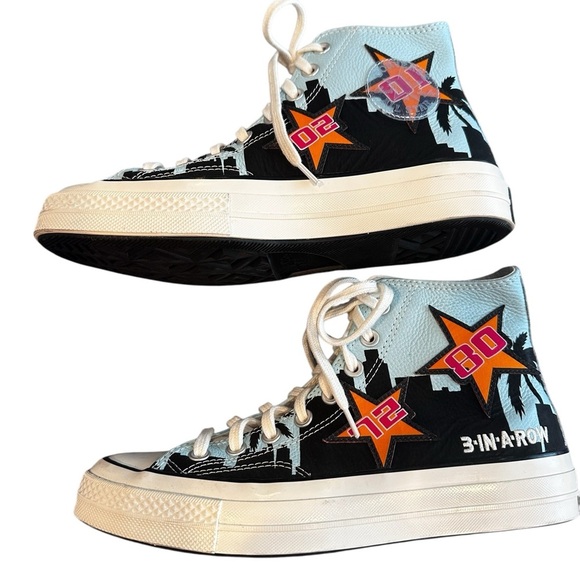 Converse Chuck Taylor High-Tops with White and Black Accents. - Picture 2 of 13